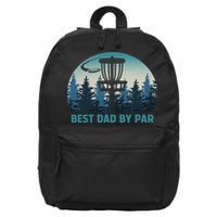 Best Dad By Par Funny Disc Golf Frisbee Golfer Father's Day 16 in Basic Backpack