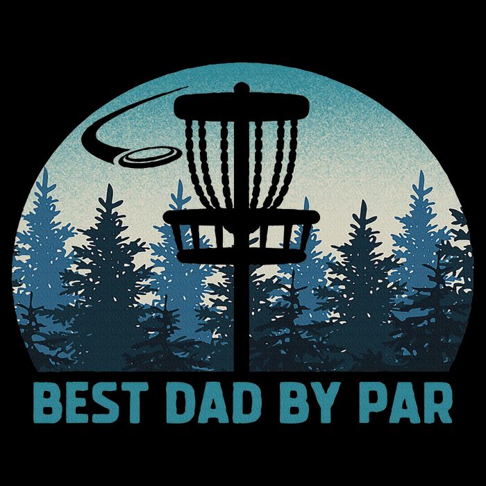 Best Dad By Par Funny Disc Golf Frisbee Golfer Father's Day 16 in Basic Backpack