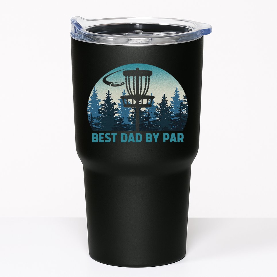 Best Dad By Par Funny Disc Golf Frisbee Golfer Father's Day Tumbler