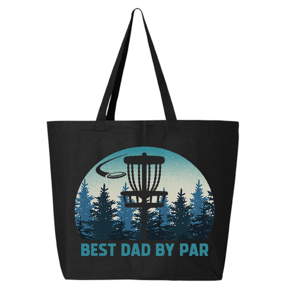 Best Dad By Par Funny Disc Golf Frisbee Golfer Father's Day 25L Jumbo Tote