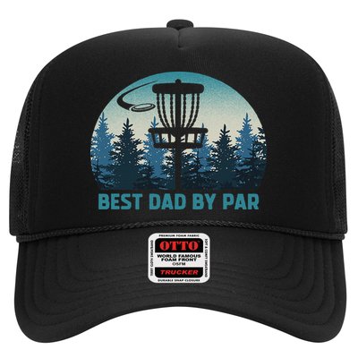 Best Dad By Par Funny Disc Golf Frisbee Golfer Father's Day Trucker Hat