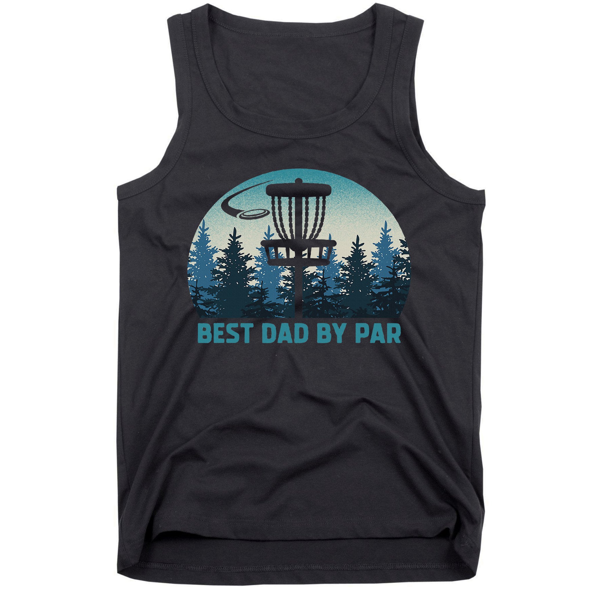 Best Dad By Par Funny Disc Golf Frisbee Golfer Father's Day Tank Top