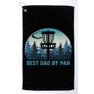 Best Dad By Par Funny Disc Golf Frisbee Golfer Father's Day Golf Towel