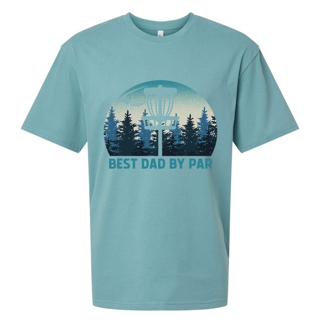 Best Dad By Par Funny Disc Golf Frisbee Golfer Father's Day Sueded Cloud Jersey T-Shirt