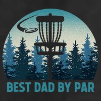 Best Dad By Par Funny Disc Golf Frisbee Golfer Fathers Day 7 Panel Mesh Trucker Snapback Hat
