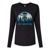 Best Dad By Par Funny Disc Golf Frisbee Golfer Fathers Day Womens Cotton Relaxed Long Sleeve T-Shirt