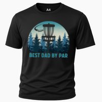 Best Dad By Par Funny Disc Golf Frisbee Golfer Fathers Day Cooling Performance Crew T-Shirt