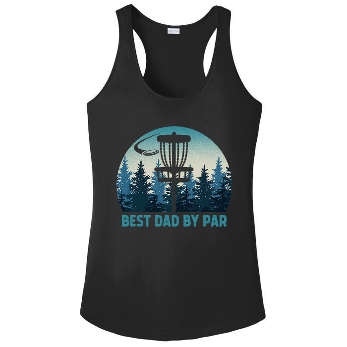 Best Dad By Par Funny Disc Golf Frisbee Golfer Fathers Day Ladies PosiCharge Competitor Racerback Tank