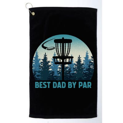 Best Dad By Par Funny Disc Golf Frisbee Golfer Fathers Day Golf Towel