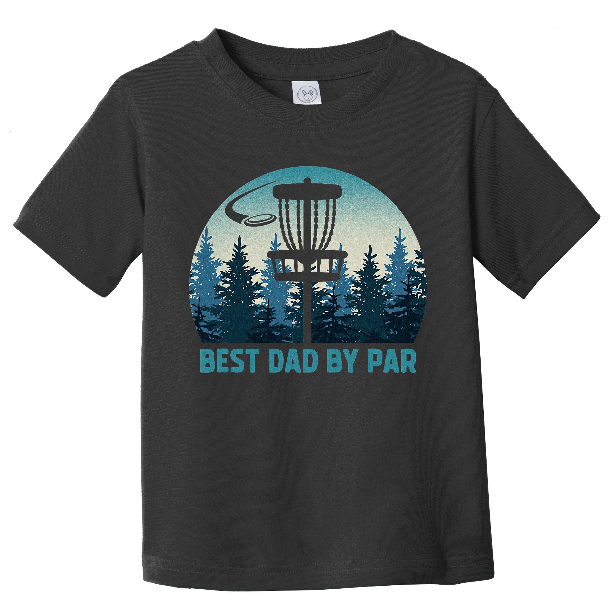 Best Dad By Par Funny Disc Golf Frisbee Golfer Fathers Day Toddler T-Shirt