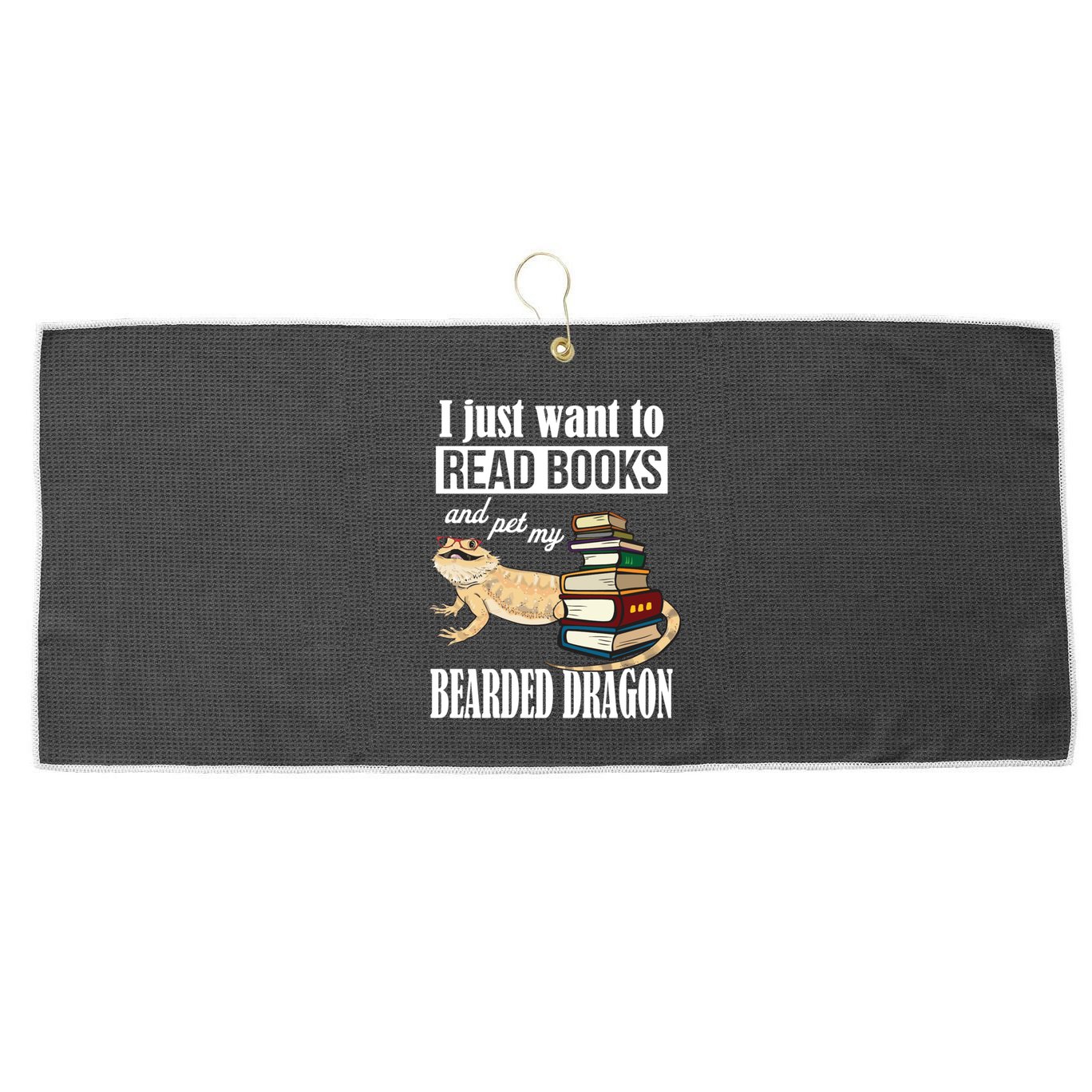 Bearded Dragon Large Microfiber Waffle Golf Towel