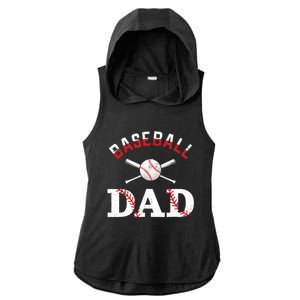 Baseball Dad Best Gift Idea For Fathers Tee Fathers Day Ladies PosiCharge Tri-Blend Wicking Draft Hoodie Tank