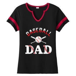 Baseball Dad Best Gift Idea For Fathers Tee Fathers Day Ladies Halftime Notch Neck Tee