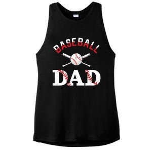 Baseball Dad Best Gift Idea For Fathers Tee Fathers Day Ladies PosiCharge Tri-Blend Wicking Tank