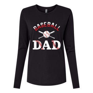 Baseball Dad Best Gift Idea For Fathers Tee Fathers Day Womens Cotton Relaxed Long Sleeve T-Shirt