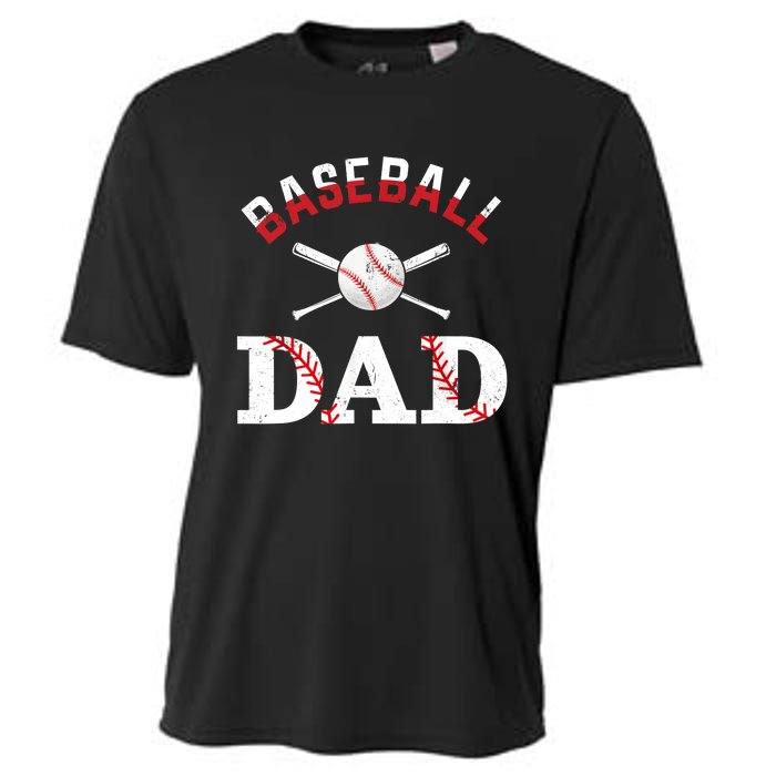 Baseball Dad Best Gift Idea For Fathers Tee Fathers Day Cooling Performance Crew T-Shirt