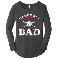 Baseball Dad Best Gift Idea For Fathers Tee Fathers Day Women's Perfect Tri Tunic Long Sleeve Shirt