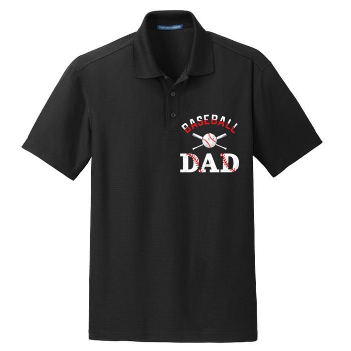 Baseball Dad Best Gift Idea For Fathers Tee Fathers Day Dry Zone Grid Polo