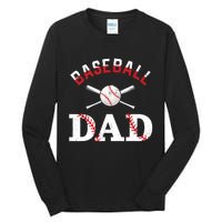 Baseball Dad Best Gift Idea For Fathers Tee Fathers Day Tall Long Sleeve T-Shirt