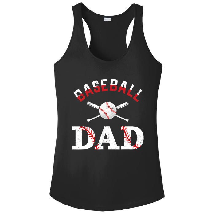 Baseball Dad Best Gift Idea For Fathers Tee Fathers Day Ladies PosiCharge Competitor Racerback Tank