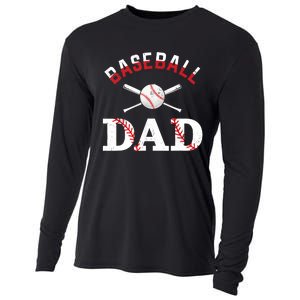 Baseball Dad Best Gift Idea For Fathers Tee Fathers Day Cooling Performance Long Sleeve Crew