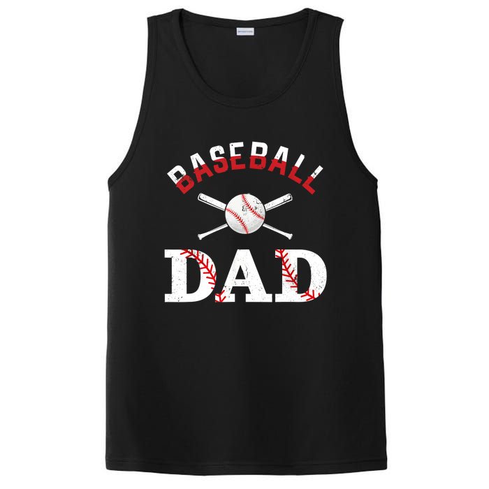 Baseball Dad Best Gift Idea For Fathers Tee Fathers Day PosiCharge Competitor Tank