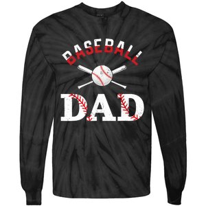 Baseball Dad Best Gift Idea For Fathers Tee Fathers Day Tie-Dye Long Sleeve Shirt