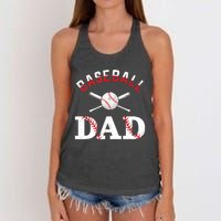 Baseball Dad Best Gift Idea For Fathers Tee Fathers Day Women's Knotted Racerback Tank