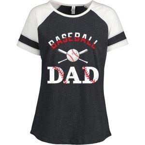 Baseball Dad Best Gift Idea For Fathers Tee Fathers Day Enza Ladies Jersey Colorblock Tee