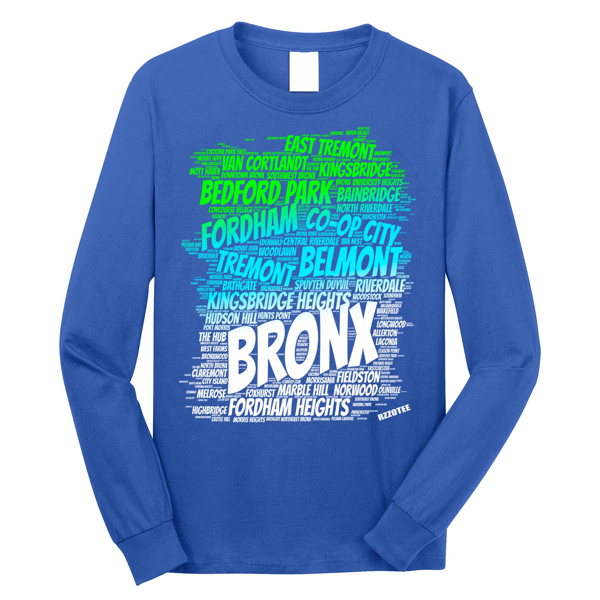Boogie Down Bronx New York City Pride Map Area Like A Zoo Gift Long Sleeve Shirt