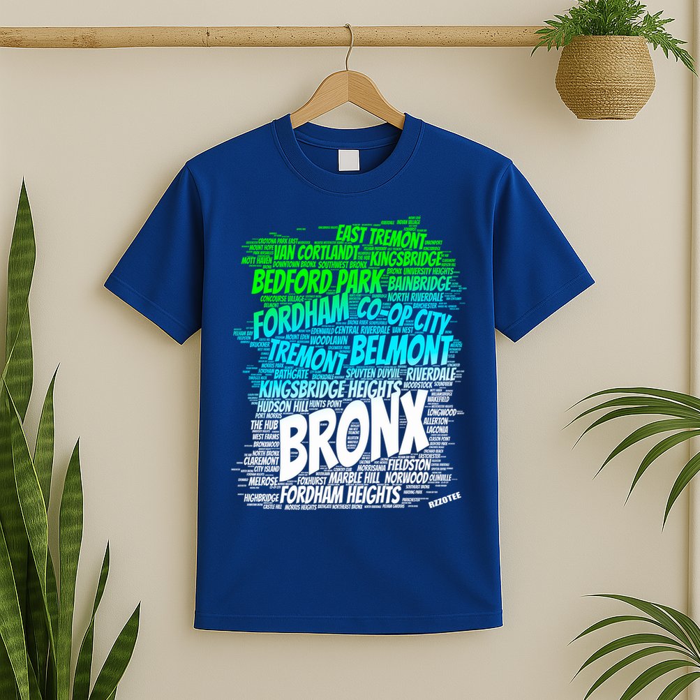 Boogie Down Bronx New York City Pride Map Area Like A Zoo Gift T-Shirt