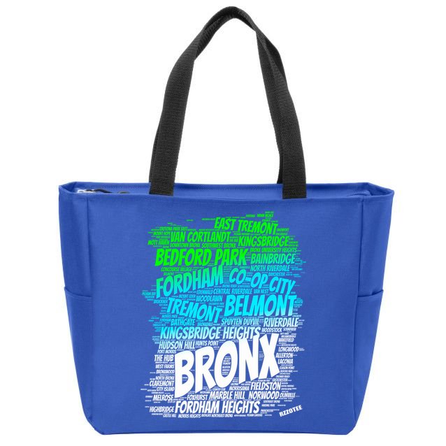 Boogie Down Bronx New York City Pride Map Area Like A Zoo Gift Zip Tote Bag