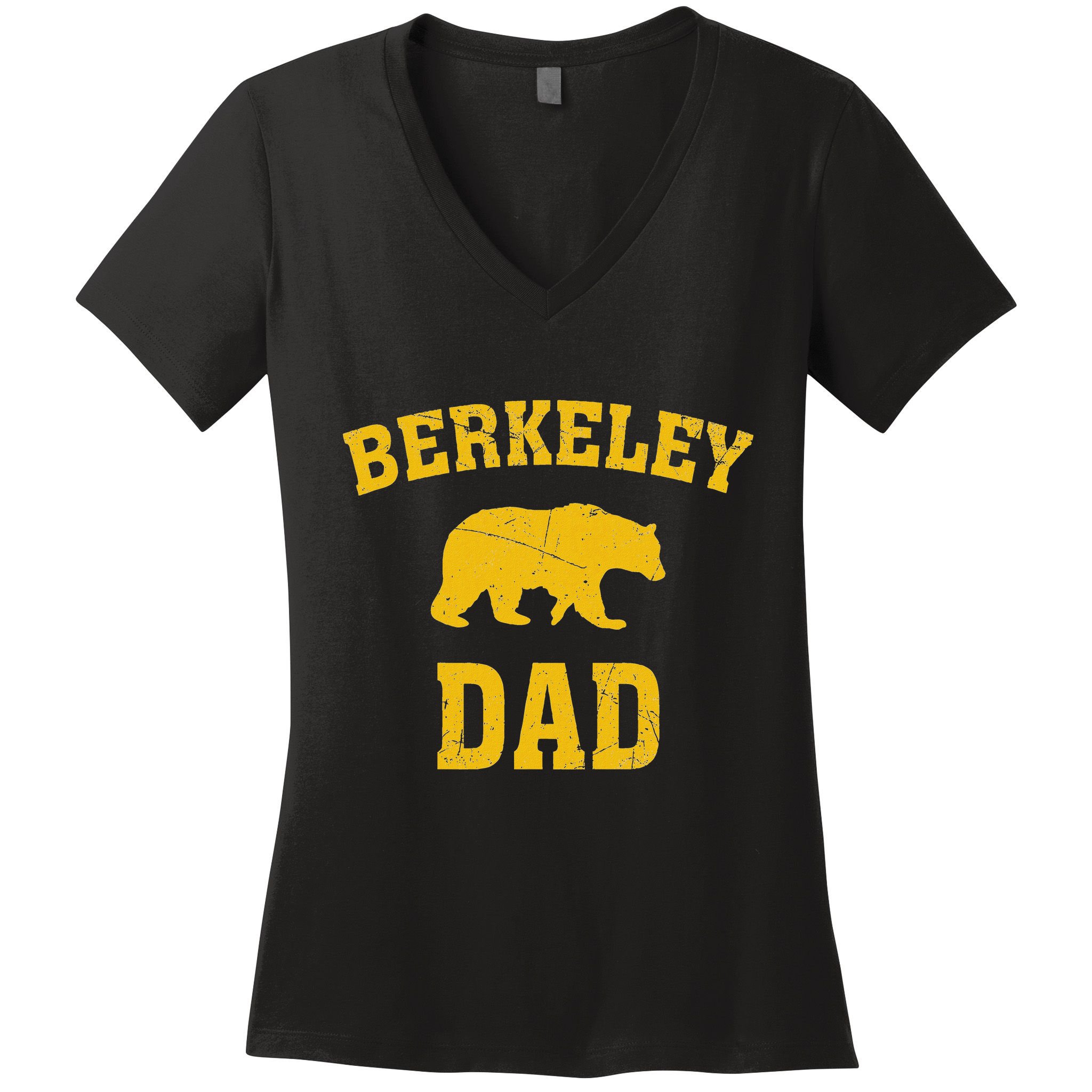 Berkeley Dad Bear Graphic FatherS Day Women's V-Neck T-Shirt