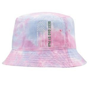 Best Dad By Par Daddy Gifts Golf Lover Golfer Fathers Day Tie-Dyed Bucket Hat