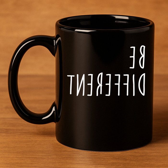Be Different 11oz C Handle Ceramic Mug