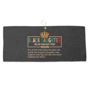 Black Daughter Blak Daughter noun For Black History Month Gift Large Microfiber Waffle Golf Towel