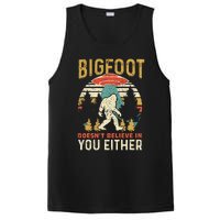 Bigfoot Doesnt Believe In You Either Funny Sasquatch Vintage PosiCharge Competitor Tank