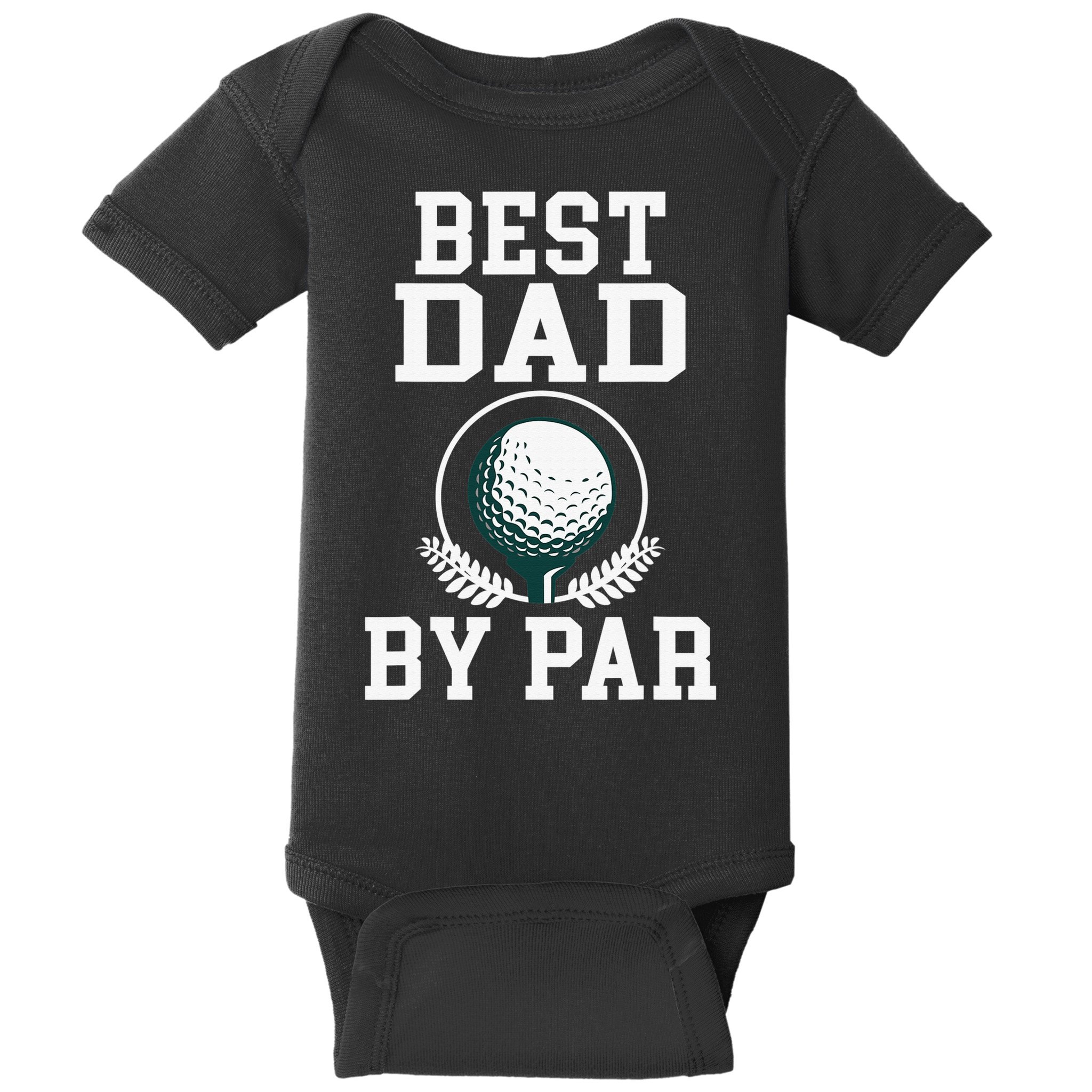 Best Dad by Par Golf Daddy Golfing Father Baby Bodysuit