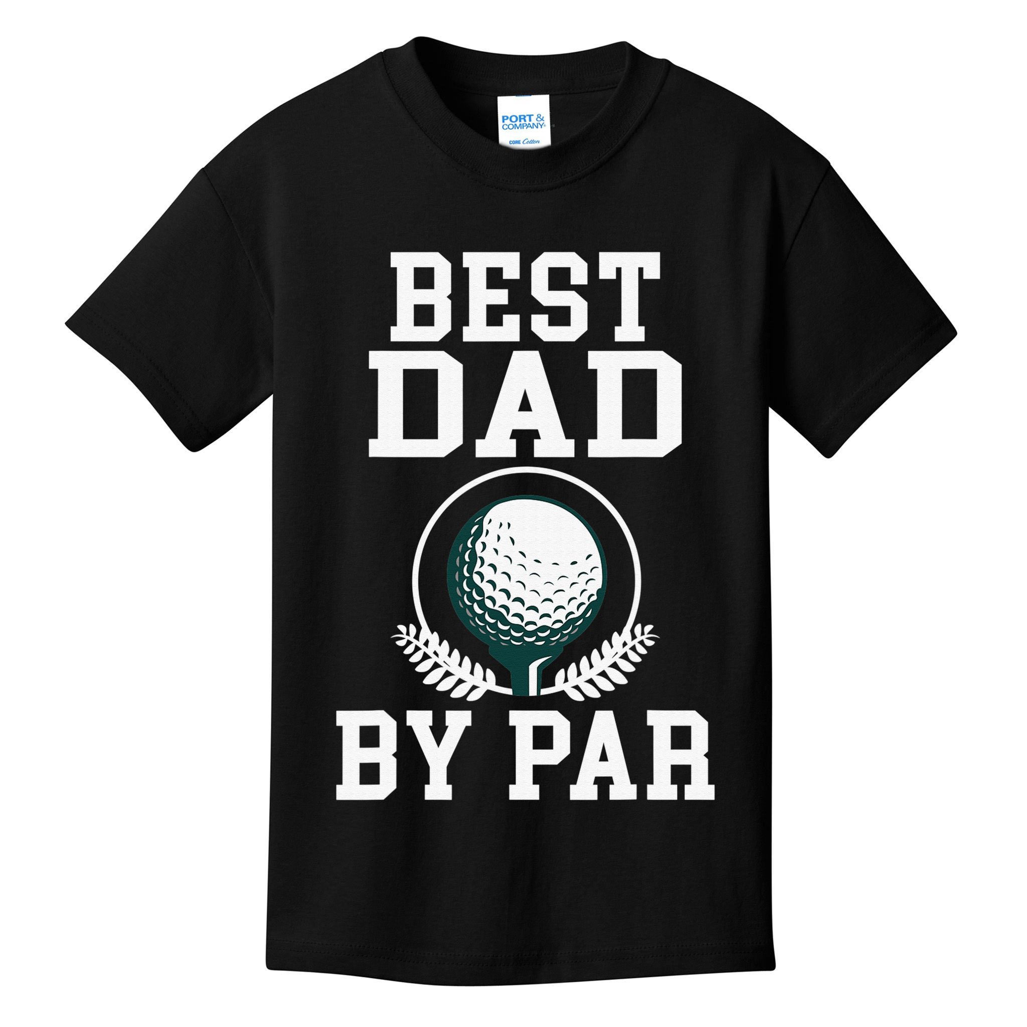 Best Dad by Par Golf Daddy Golfing Father Kids T-Shirt