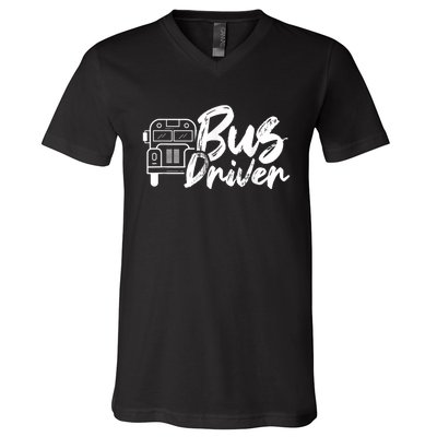 Bus Driver Buses Operator Busman Driving V-Neck T-Shirt