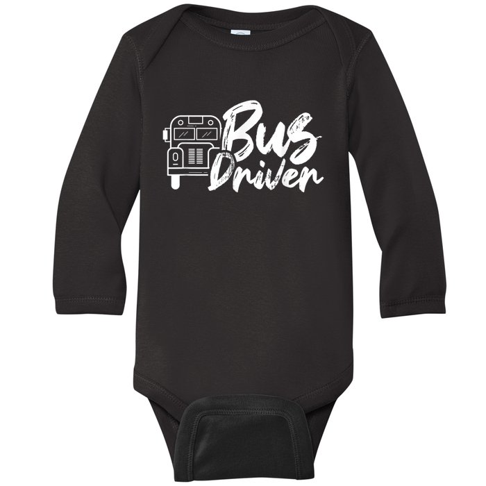 Bus Driver Buses Operator Busman Driving Baby Long Sleeve Bodysuit