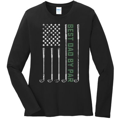 Best Dad By Par Daddy Gifts Golf Lover Golfer Fathers Day Ladies Long Sleeve Shirt