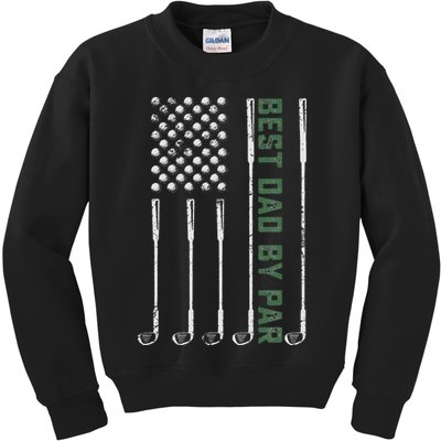 Best Dad By Par Daddy Gifts Golf Lover Golfer Fathers Day Kids Sweatshirt
