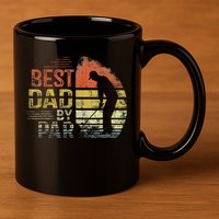 Best Dad By Par Retro Father's Day Golf Lover 11oz C Handle Ceramic Mug