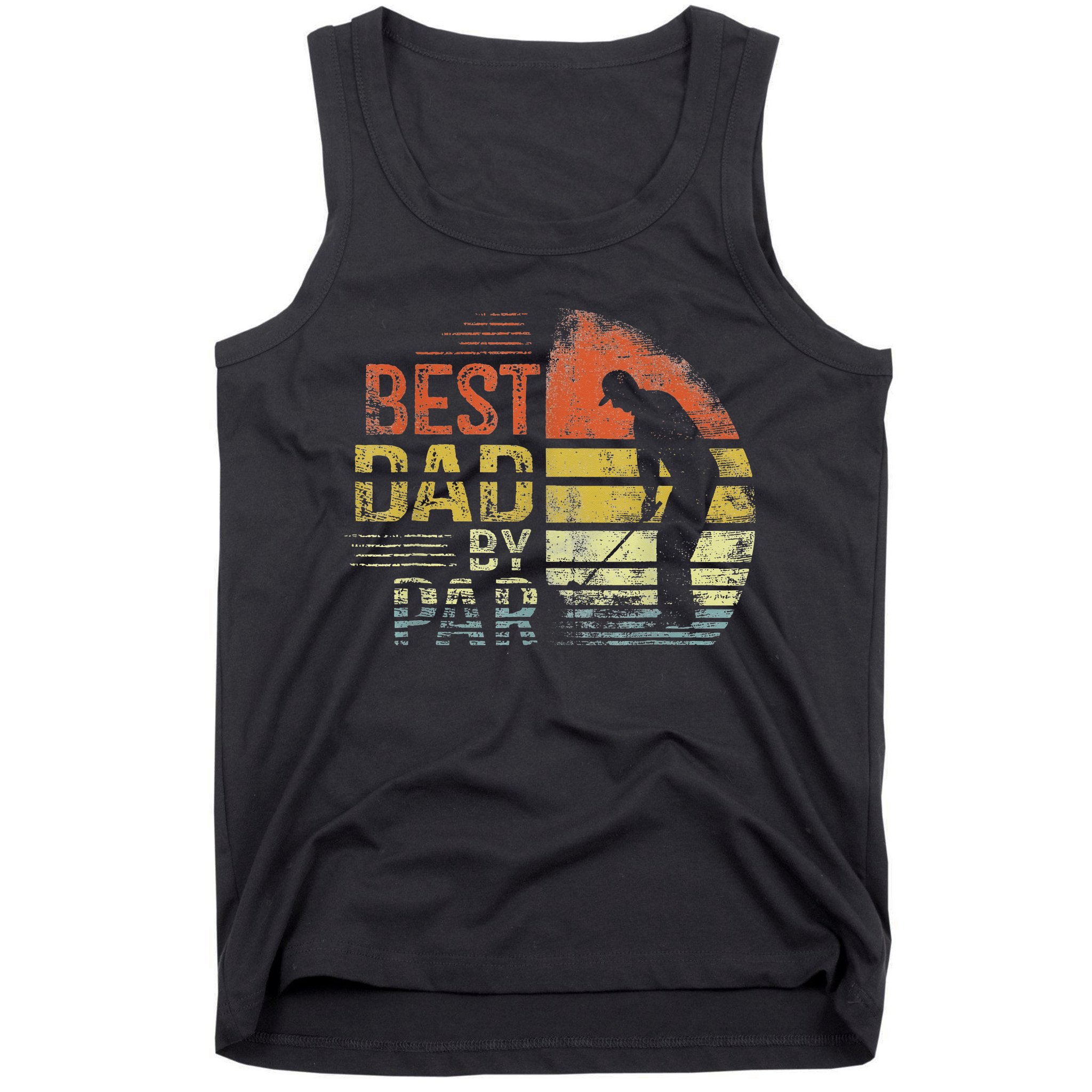 Best Dad By Par Retro Father's Day Golf Lover Tank Top