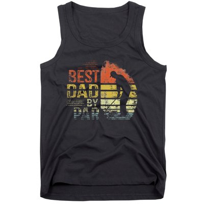 Best Dad By Par Retro Father's Day Golf Lover Tank Top