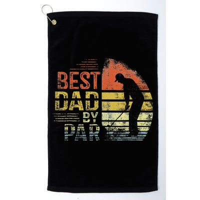 Best Dad By Par Retro Father's Day Golf Lover Golf Towel