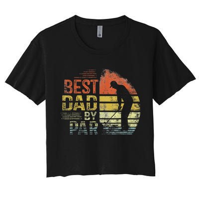 Best Dad By Par Retro Father's Day Golf Lover Crop Top
