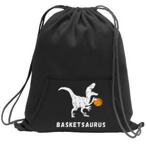 Basketball Dinosaur Baller T Rex Dino Playing Basketball Sweatshirt Cinch Pack Bag