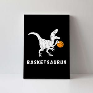 Basketball Dinosaur Baller T Rex Dino Playing Basketball Canvas